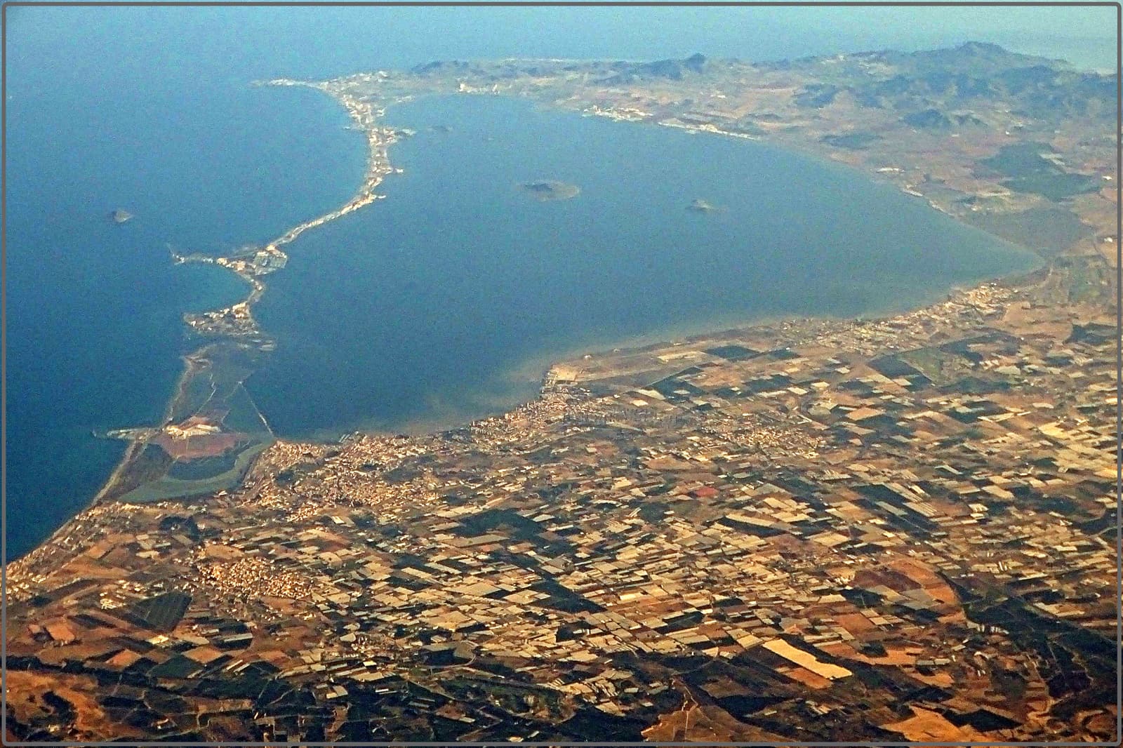 Aerial view of the Mar Menor lagoon