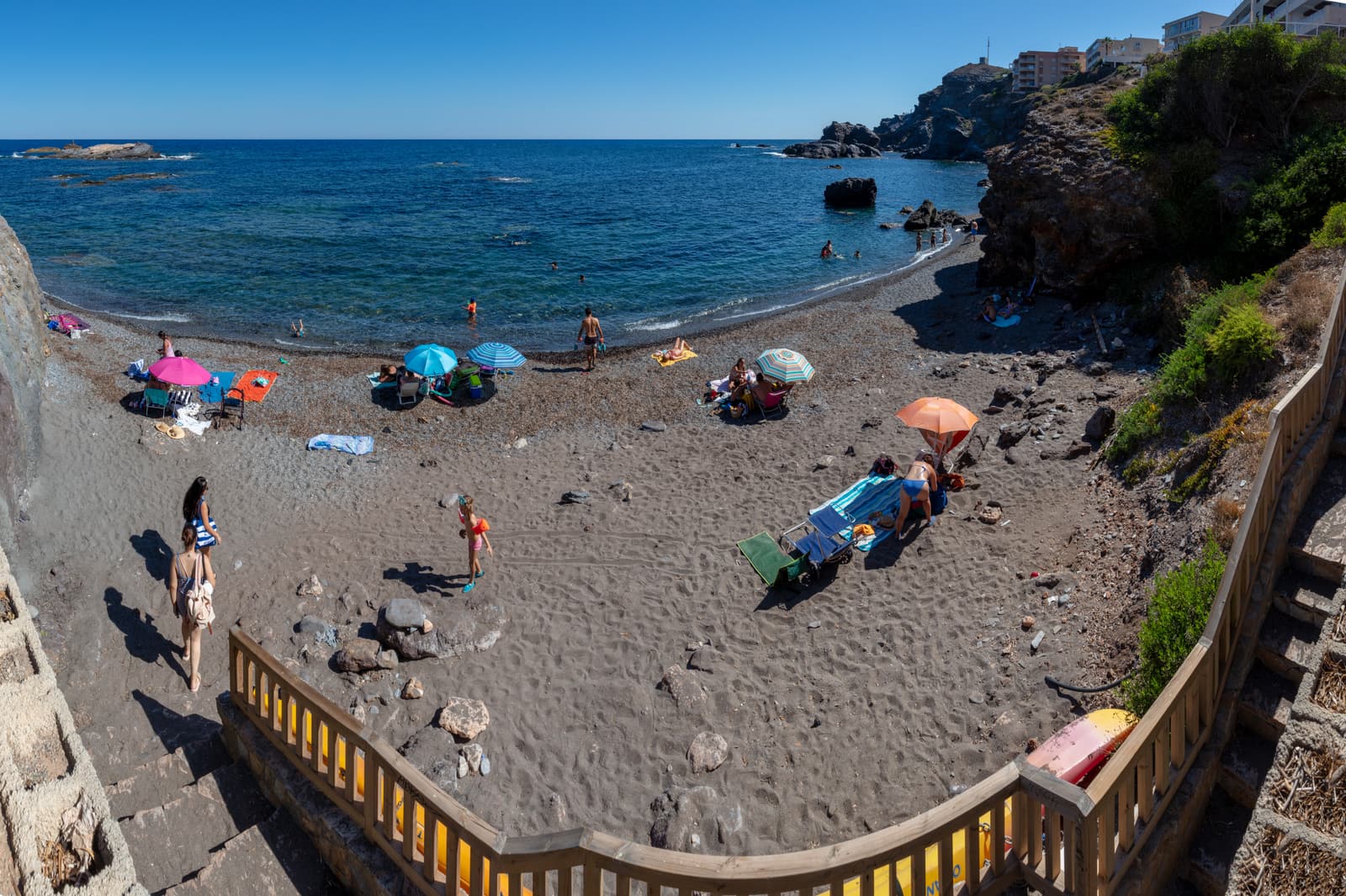 Panoramic view of Cala Flores, Cabo de Palos